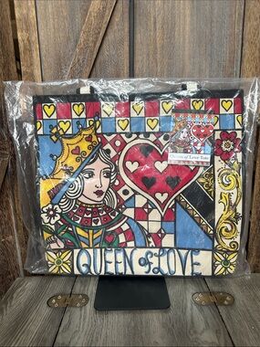 Brighton Queen of Love Promo Canvas Tote by Artist Tom Clancy NEW WITH TAGS